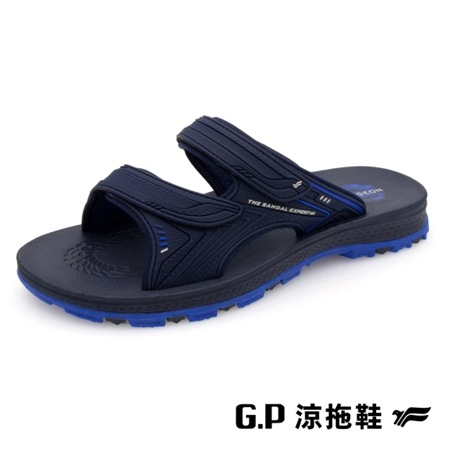 【G.P】男款高緩震耐用雙帶拖鞋G3760-藍色(SIZE:37-44 共三色)