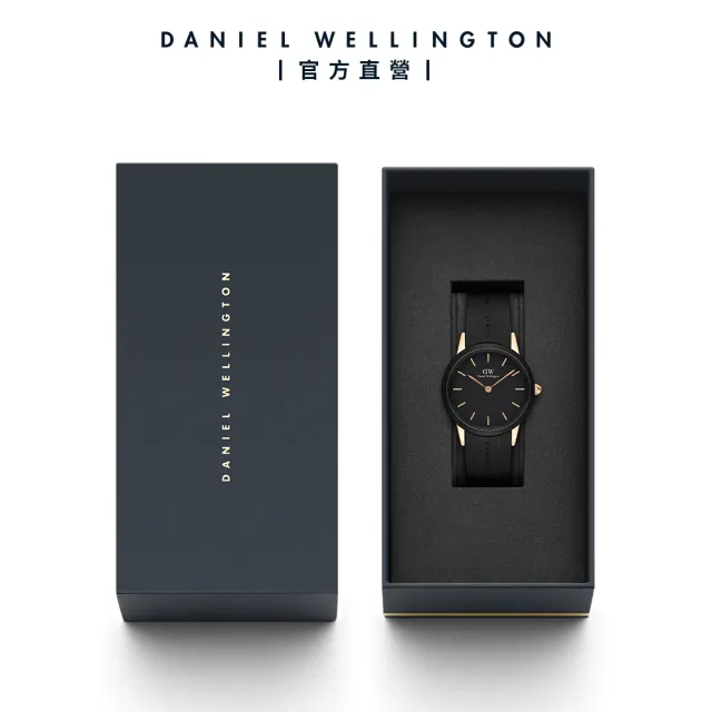 Daniel Wellington】DW 手錶Iconic Motion 32mm躍動黑膠腕錶玫瑰金框