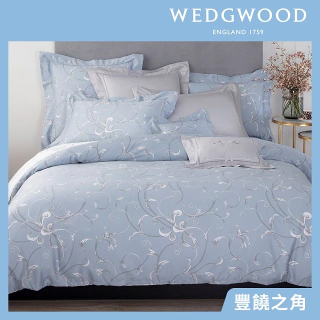 【WEDGWOOD】100%天絲床包兩用被套枕套四件組-豐饒之角(加大)