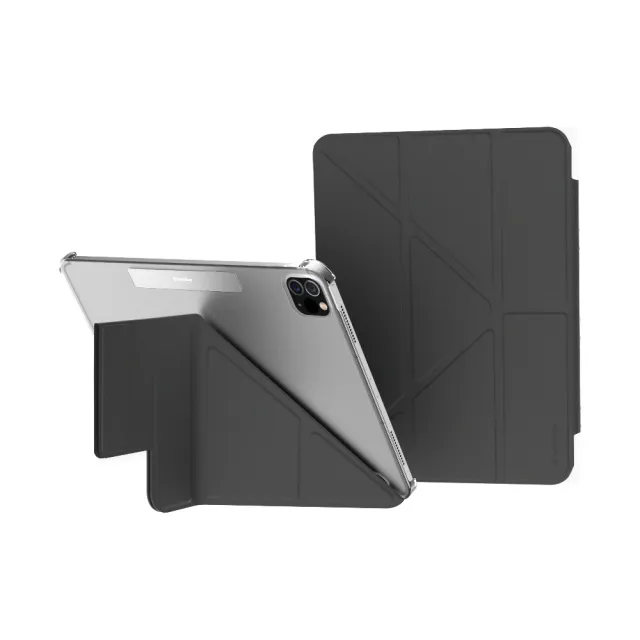 【魚骨牌 SwitchEasy】Origami Nude iPad Pro 11吋/Air 10.9吋 多角度透明保護殼(支援2022 iPad Pro)