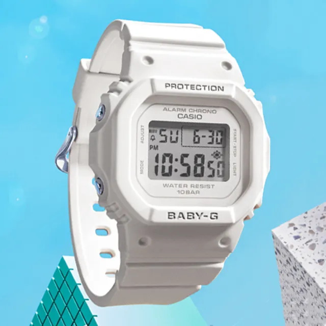 【CASIO 卡西歐】BABY-G 經典人氣方形電子錶(BGD-565-7)