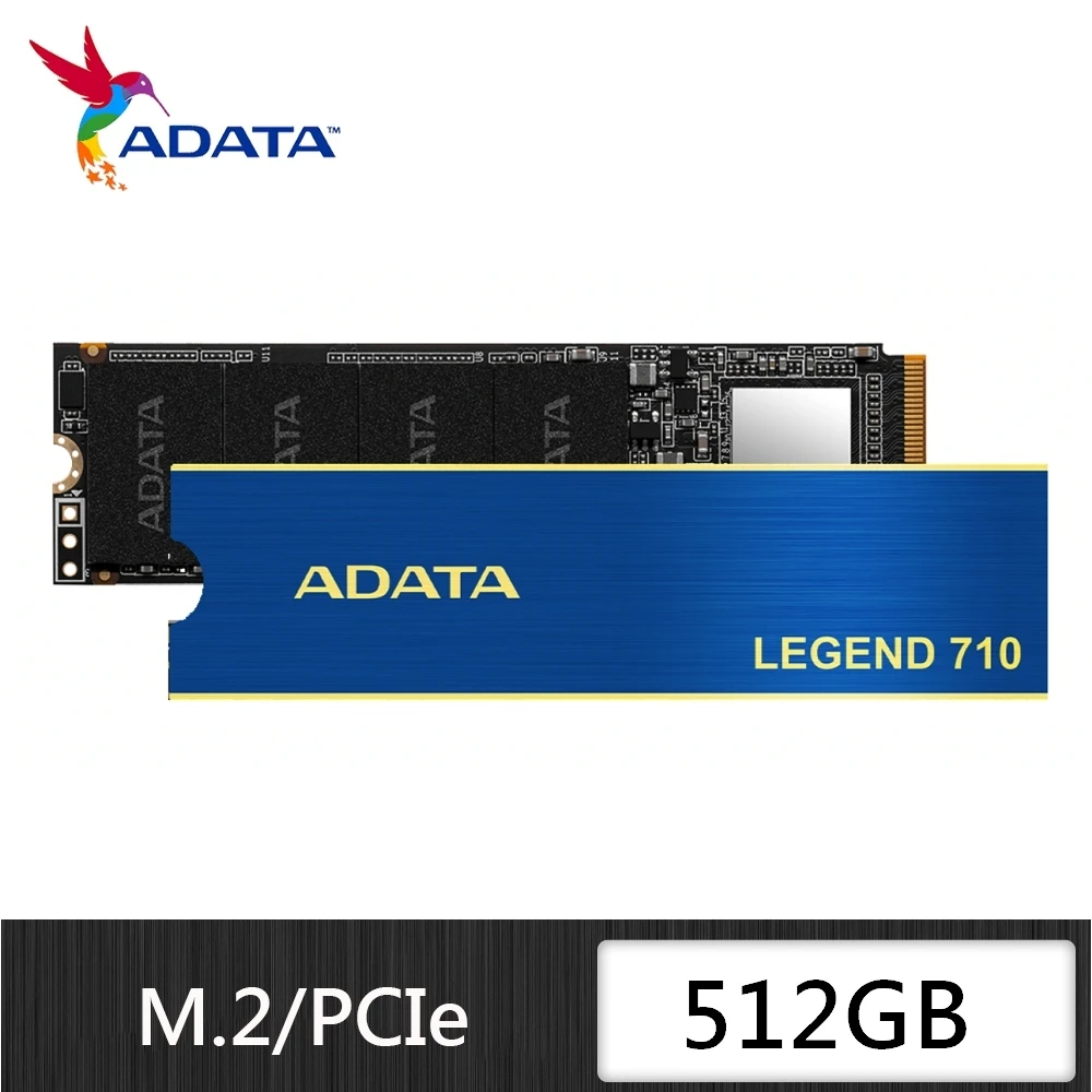 【ADATA 威剛】LEGEND 710 512GB PCIe3.0 M.2 2280 SSD固態硬碟(讀：2400M寫：1800M)