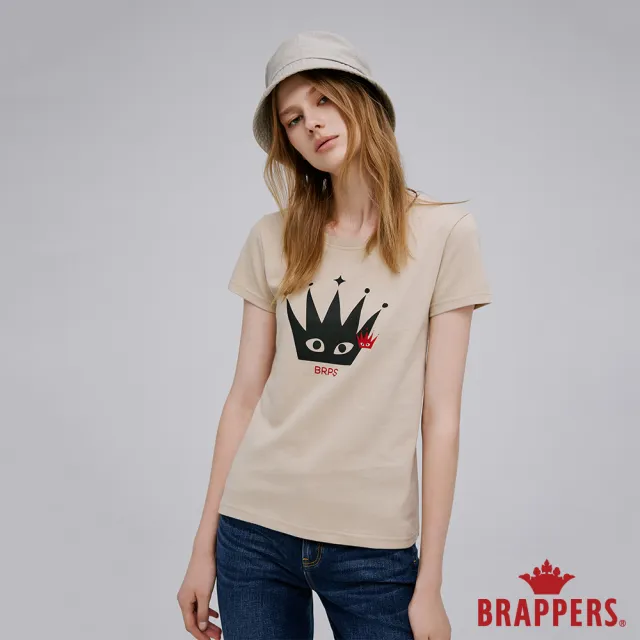 【BRAPPERS】女款 趣味皇冠合身T恤(淺卡其)