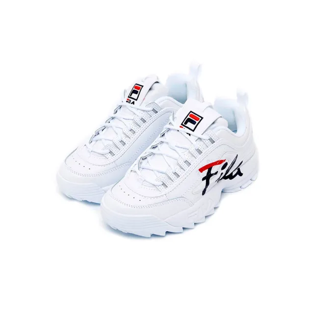 【FILA】DISRUPTOR 2 SCRIPT 中性運動鞋-白(4-C608W-123)