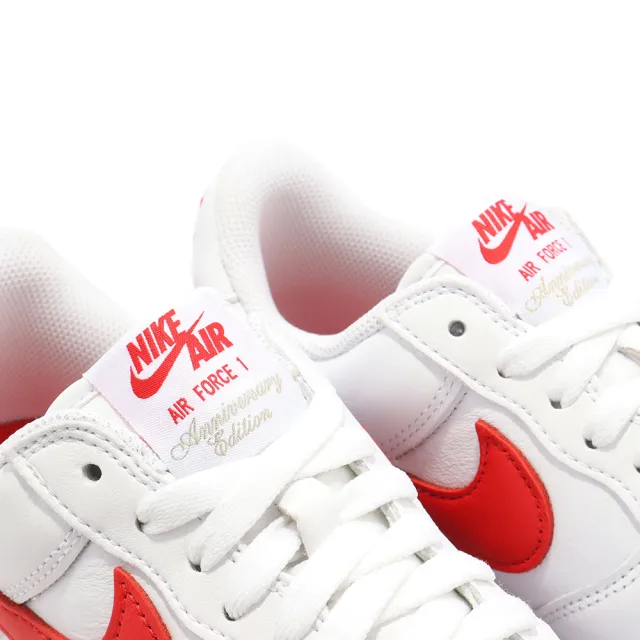 NIKE 耐吉】休閒鞋Air Force 1 Low Retro 白紅膠底復古男女鞋AF1