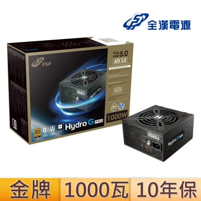 【FSP 全漢】Hydro G PRO 1000W 80PLUS 金牌 全模組化 電源供應器(HG2-1000 GEN5)