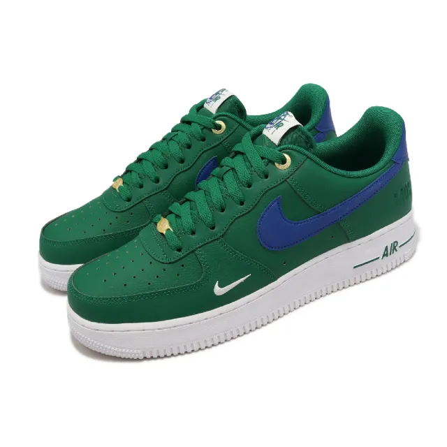 【NIKE 耐吉】休閒鞋 Air Force 1 07 LV8 綠 藍 白 AF1 40周年 男鞋 小勾(DQ7658-300)