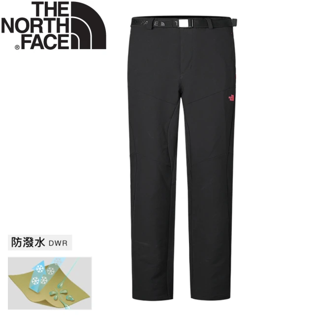 【The North Face】男款 彈性防潑保暖長褲《黑色》秋冬款/防潑/保暖長褲/366EJK3(悠遊山水)