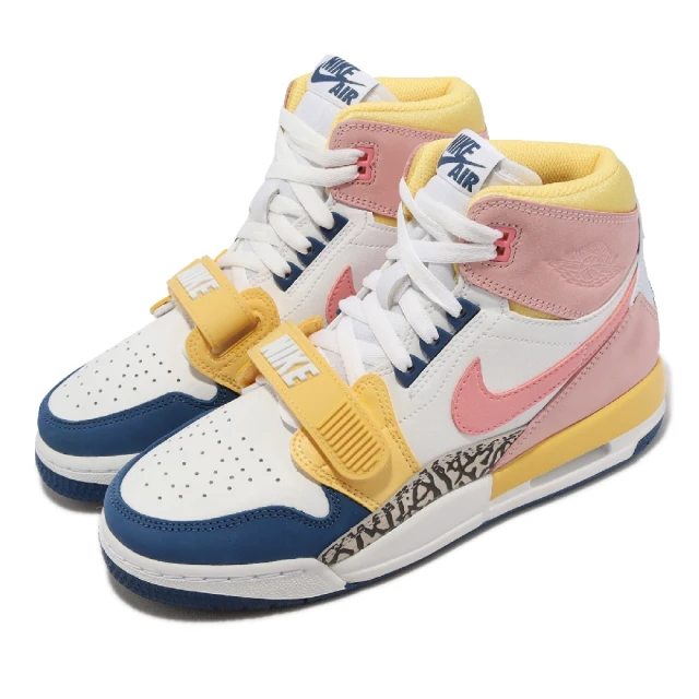 【NIKE 耐吉】休閒鞋 Air Jordan Legacy 312 GS 女鞋 寶寶粉 白 氣墊 高筒 休閒鞋(FD9909-161)