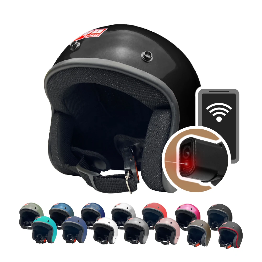 【iMiniDV】內建式安全帽行車記錄器 復古騎士安全帽(機車用 1080P 攝影機 記錄器 安全帽)