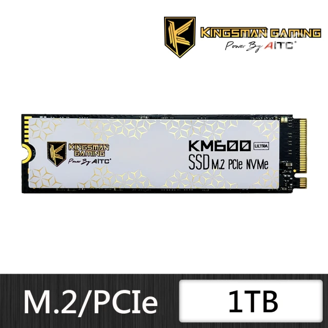 【AITC 艾格】KINGSMAN KM600 ULTRA_1TB M.2 PCIe SSD(讀：3300M/寫：3000M)