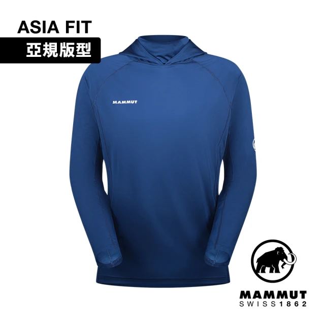 【Mammut 長毛象】Selun FL Sun Hoody AF Men 機能套頭連帽上衣 深冰藍 男款 #1016-01400