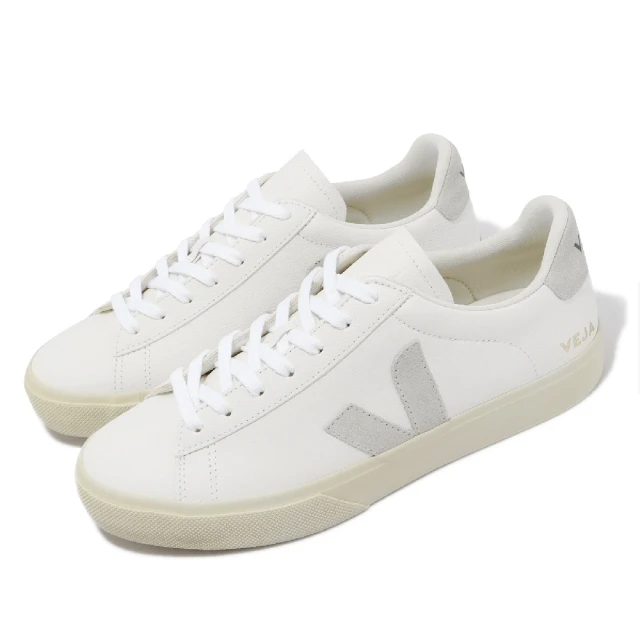 【VEJA】休閒鞋 Campo Chromefree Leather 男鞋 白 灰 皮革 小白鞋 百搭 經典款(CP0502429B)