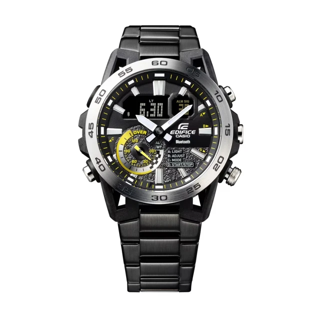 【CASIO 卡西歐】EDIFICE 雙顯系列藍芽智慧錶/48mm(ECB-40DC-1A)