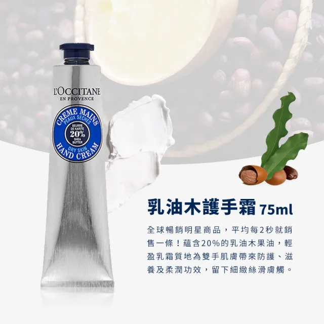 【L’Occitane 歐舒丹】經典護手霜/護足霜-8款任選(75ml)