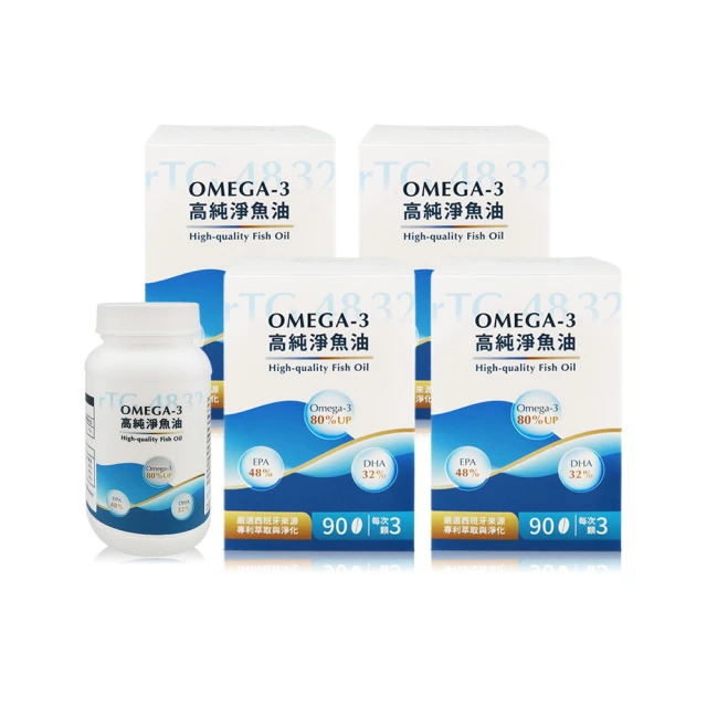 多立康 rTG48/32 Omega-3高純淨魚油90粒x4(Omega-3 80% /西班牙萃取/91項專利)