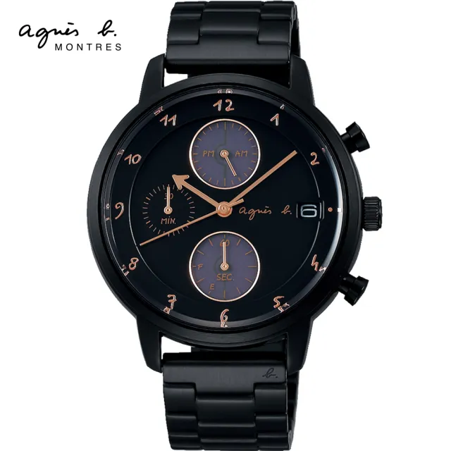 【agnes b.】法式簡約太陽能計時腕錶(VR43-KLJ0SD/BZ6005X1)