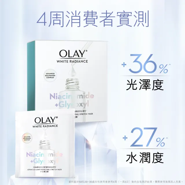 【OLAY 歐蕾】Olay 水感透白光曜鑽紋彈力面膜10片