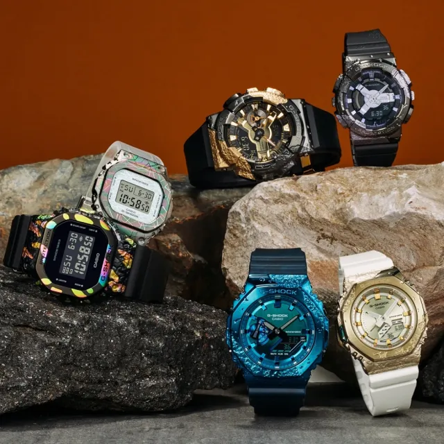 CASIO 卡西歐】G-SHOCK 40周年冒險者寶石系列雙顯腕錶(GM-2140GEM-2A