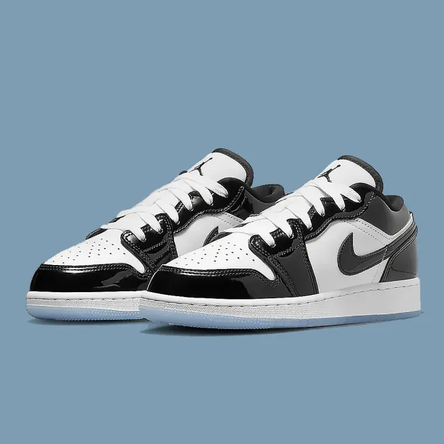 NIKE 耐吉】休閒鞋女鞋Air Jordan 1 Low SE Concord GS 漆皮黑DV1333