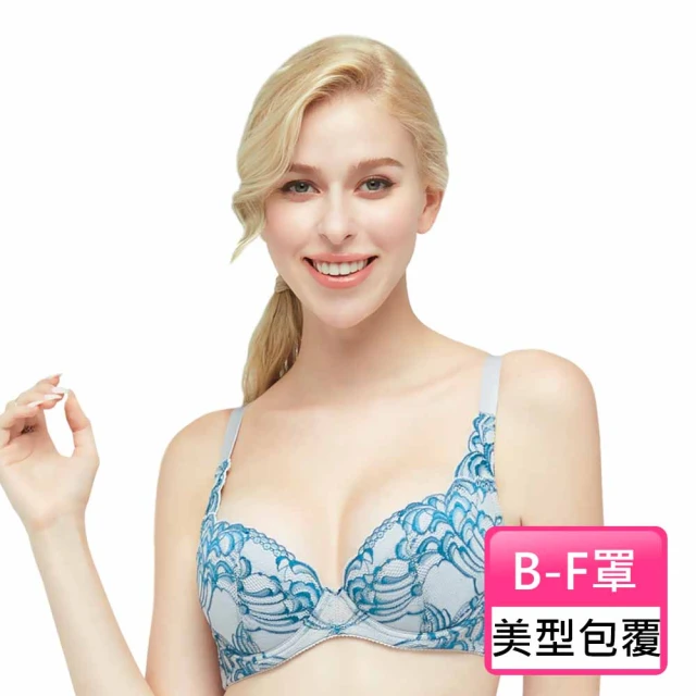 【Swear 思薇爾】漫波時光系列B-F罩蕾絲包覆女內衣(烟雨灰)