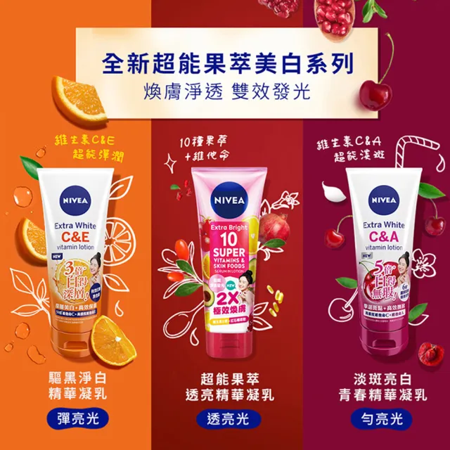 【NIVEA 妮維雅】美白緊膚乳液組-2+2入