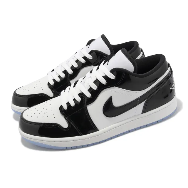 【NIKE 耐吉】Air Jordan 1 Low SE Concord 漆皮 黑 白 熊貓配色 男鞋 AJ1 休閒鞋(DV1309-100)