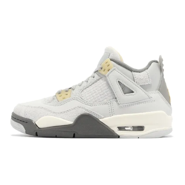 NIKE 耐吉】Air Jordan 4 Retro SE GS 大童女鞋灰奶油白Craft 4代AJ4