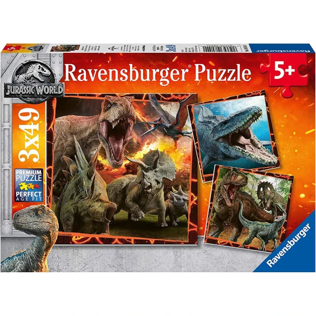 【Ravensburger】維寶拼圖 侏儸紀世界 3*49片