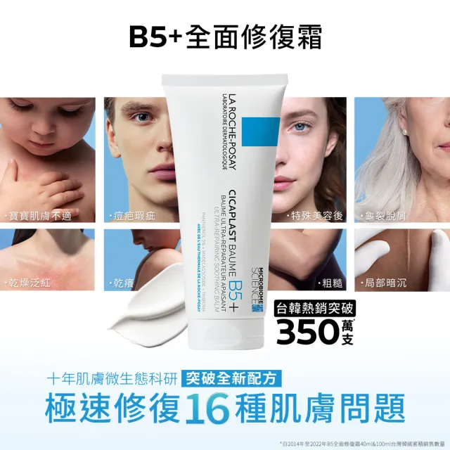 【理膚寶水】超值修復大+小★B5全面修復霜 100ml_.+B5全面修復霜 40ml_.C(乾燥泛紅/暗沉瑕疵)