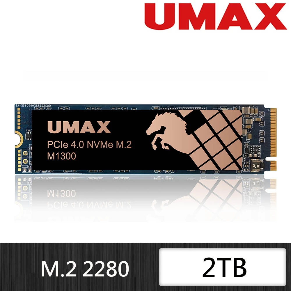 【UMAX】M1300 M.2 2280 PCIe 2TB SSD TLC 固態硬碟(Gen4x4)