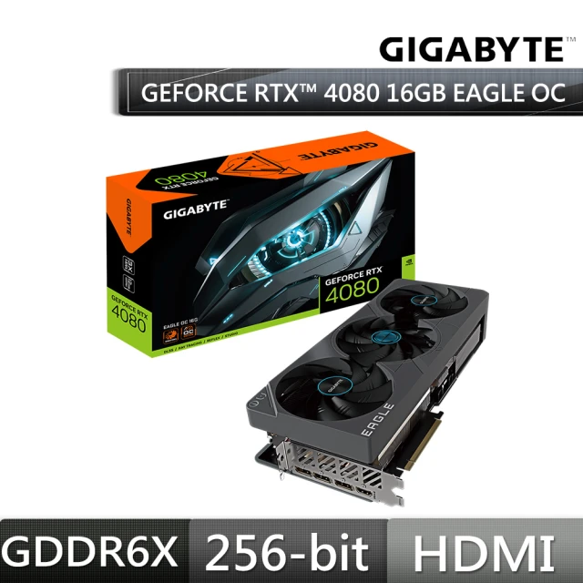 【GIGABYTE 技嘉】GeForce RTX 4080 16GB EAGLE OC(GV-N4080EAGLE OC-16GD)