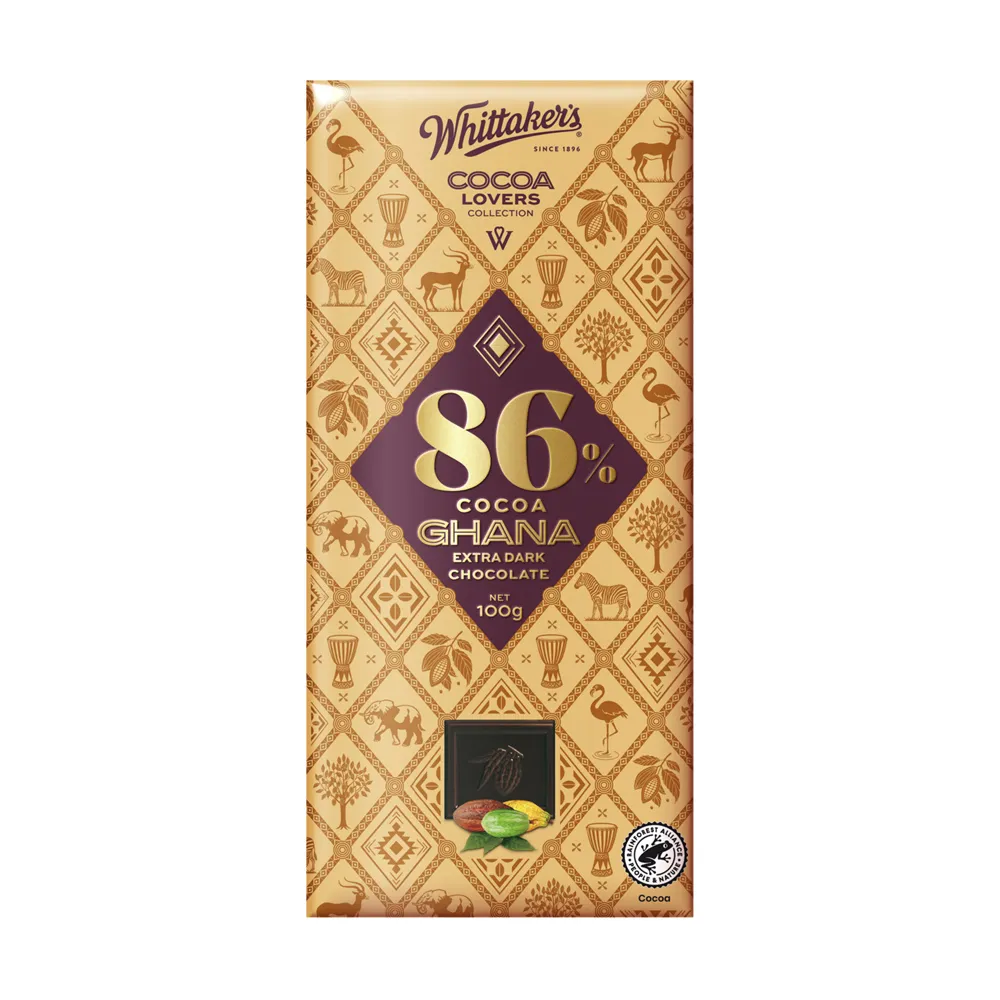 【紐西蘭Whittakers】86%黑巧克力-片裝(100g 巧克力)