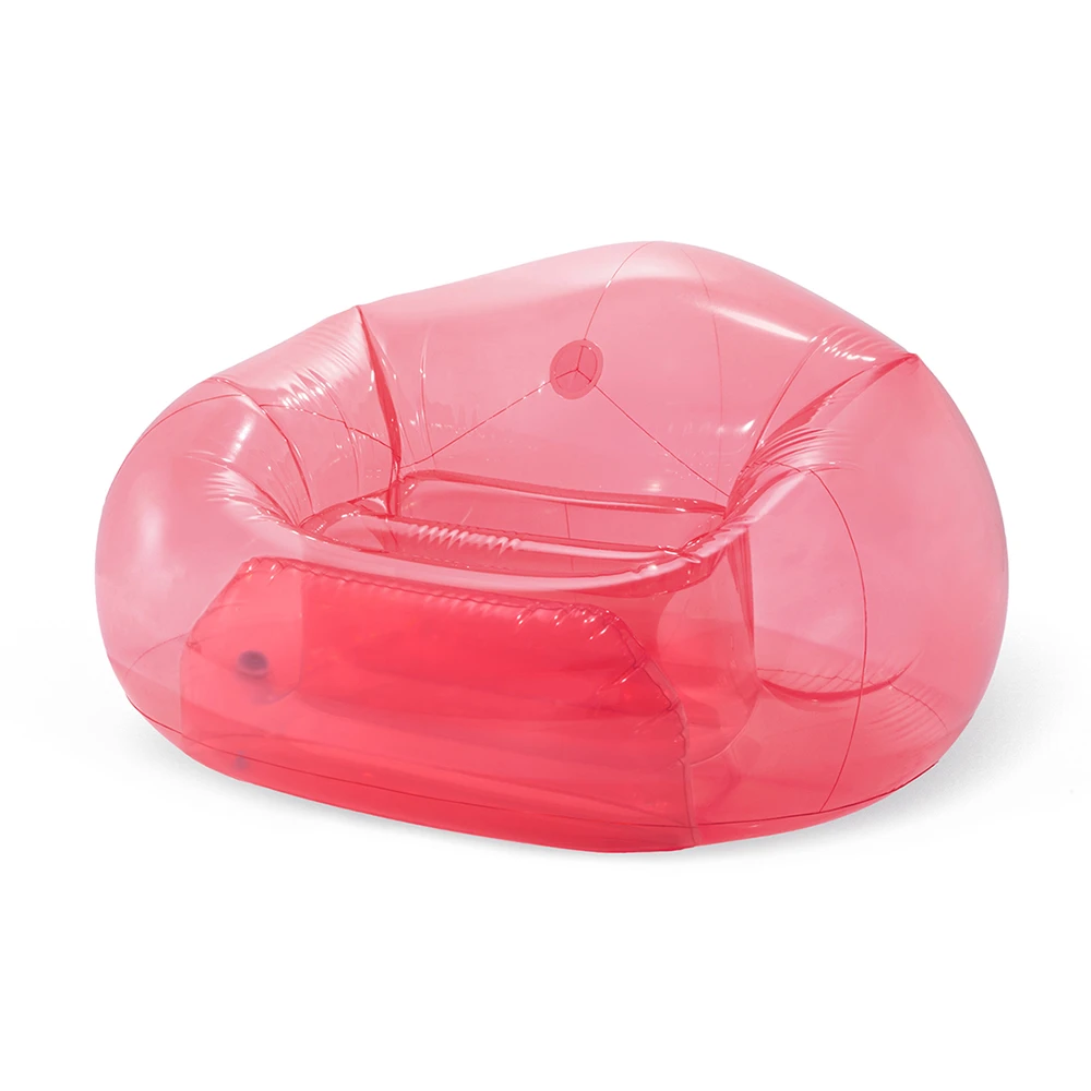 【INTEX】粉紅透明充氣懶人椅(66501NP)