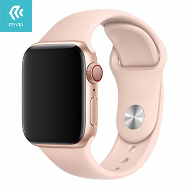 DEVIA Apple Watch 矽膠錶帶38/40/41mm共用款-粉色(適用Apple Watch 38/40/41mm)