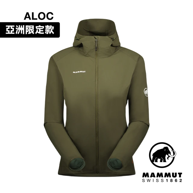 【Mammut 長毛象】GRANITE SO Hooded Jacket AF Women 防潑水軟殼連帽外套 綠鬣蜥 女款 #1011-00332