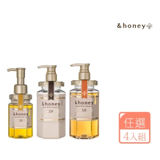 【&honey】蜂蜜亮澤修護系列x4入(洗髮精)