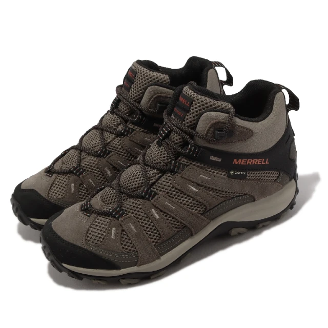 【MERRELL】戶外鞋 Alverstone 2 Mid GTX 男鞋 棕 黑 登山鞋 防水 越野 避震 郊山(ML036917)