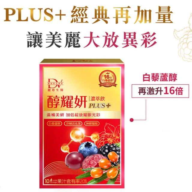 【DV 麗彤生醫】醇耀妍plus濃萃飲7盒(10包/盒 賈靜雯推薦-添加日本頂級燕窩酸)