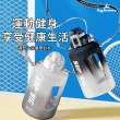 【Kyhome】2入 漸變雙飲大容量健身運動水壺 1500ml 噸噸桶 帶茶隔 密封水杯 直飲/吸管 便攜式隨身水瓶