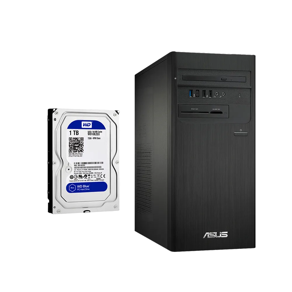 【ASUS 升級+1TB SATA硬碟】H-S500TD i7 12核心文書電腦(i7-12700/16G/512GB SSD/無作業系統)
