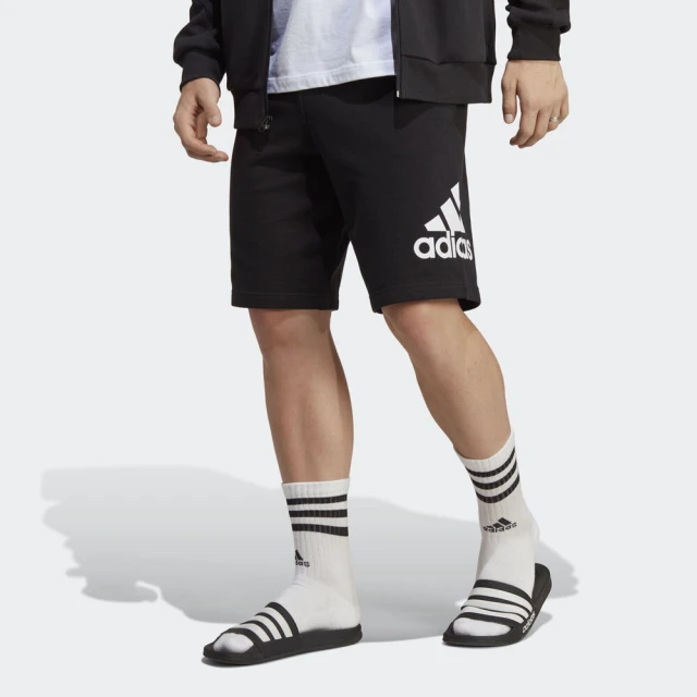 【adidas 愛迪達】M MH Bosshortft 男 短褲 運動 休閒 中腰 親膚 舒適 雙側口袋 黑 白(IC9401)