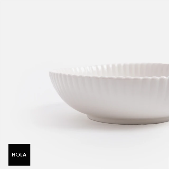 【HOLA】璞日湯盤18cm-瓷石白