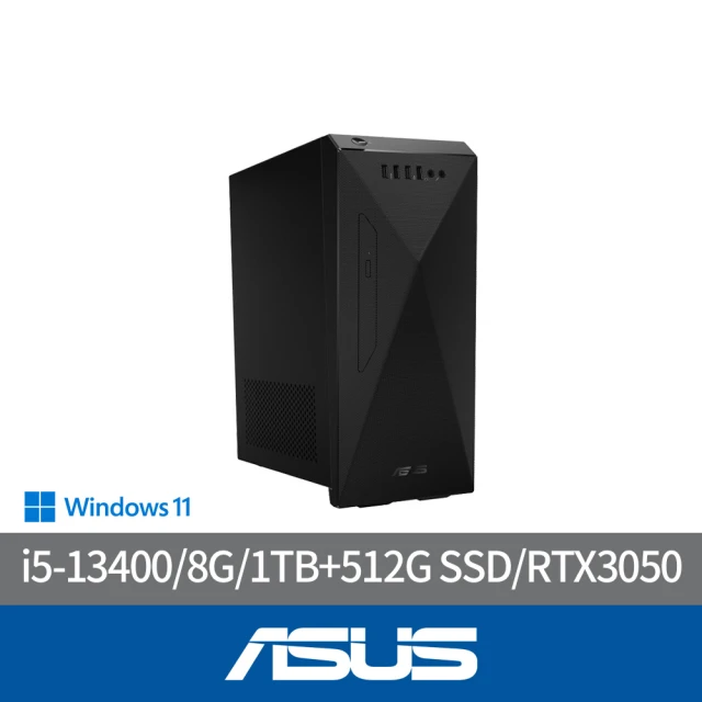 【ASUS 華碩】i5十核獨顯RTX電腦(H-S501ME/i5-13400/8G/1TB+512G SSD/RTX3050-8G/W11)