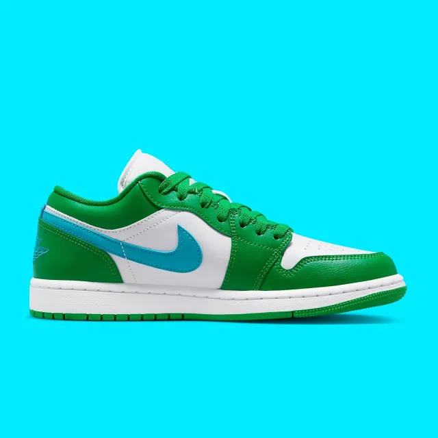 NIKE 耐吉】休閒鞋Air Jordan 1 Low W Lucky Green 幸運綠藍勾女鞋男段