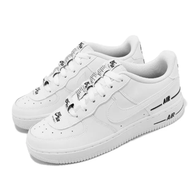 NIKE 耐吉】休閒鞋Air Force 1 LV8 3 GS 女鞋大童鞋白黑串標AF1(CJ4092