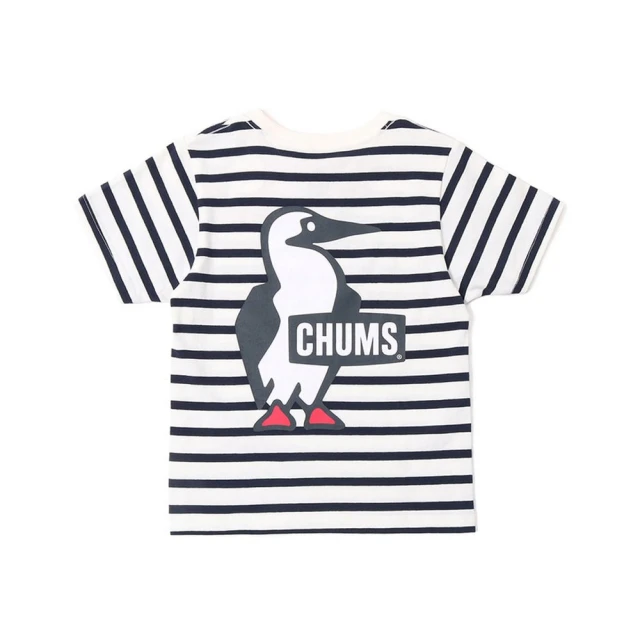 【CHUMS】CHUMS 童裝 休閒 Kids Booby Logo T-Shirt短袖上衣 白/深藍(CH211282W011)