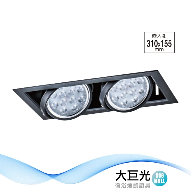 大巨光【大巨光】LED 15Wx2 崁燈-組合式-LED 崁孔31*15.5cm(LW-11-5205)