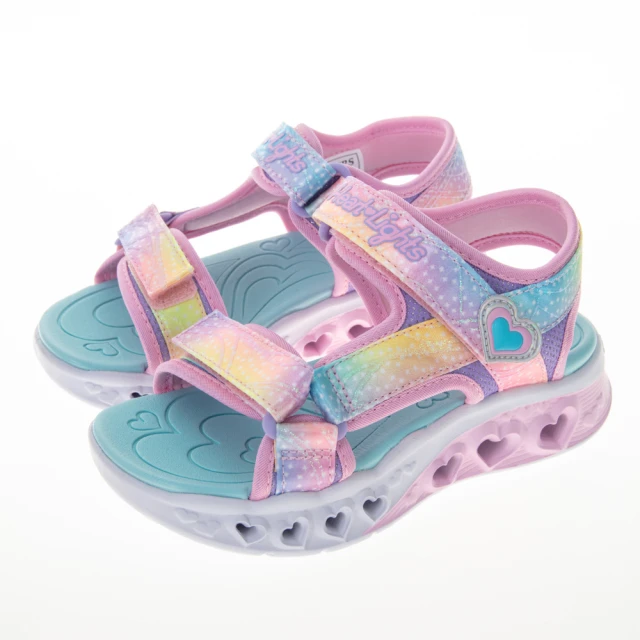 【SKECHERS】女童涼拖鞋系列 閃燈鞋 FLUTTER HEARTS SANDAL(303105LLPMT)