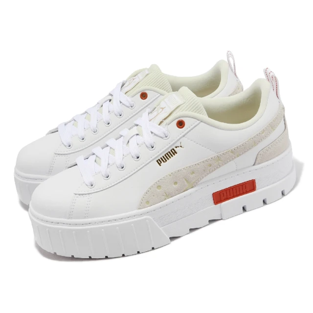 【PUMA】休閒鞋 Mayze Lucky Charm Wns 女鞋 白 厚底 增高 小白鞋 幸運符 可拆式吊飾(38958501)